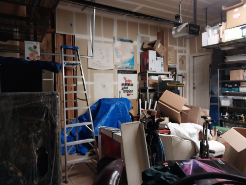 Not even eight months after our first roofing contractor tried to fix the garage leak it came back with the heavy rains, but our neighbor found a great roofer who promptly fixed it.