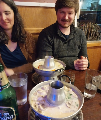 We feasted at Thai Orchid for Andrew