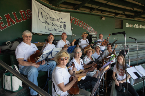 The Healdsburg Ukulele Club played Italian Night at the Prunepackers game on July 1.  We had a genuine Italian directing.  We sounded great.